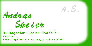 andras speier business card